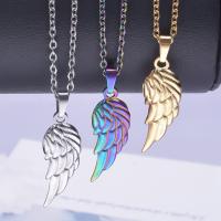 Stainless Steel Jewelry Necklace 304 Stainless Steel Leaf Vacuum Ion Plating Unisex Length Approx 50 cm Sold By PC