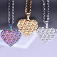 Stainless Steel Jewelry Necklace, 304 Stainless Steel, Heart, Vacuum Ion Plating, Unisex & different styles for choice, more colors for choice, Length:Approx 50 cm, Sold By PC