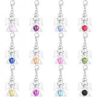 Bag Purse Charms Keyrings Keychains Zinc Alloy with Copper Coated Plastic silver color plated DIY nickel lead & cadmium free Sold By PC