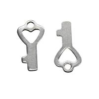 Stainless Steel Heart Pendants 304 Stainless Steel Key polished Unisex & hollow Approx Sold By Bag