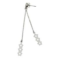Stainless Steel Drop Earring 304 Stainless Steel Star for woman original color Sold By Pair