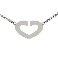 Stainless Steel Jewelry Necklace, 304 Stainless Steel, Heart, Vacuum Plating, Unisex & hollow, more colors for choice, 12x8mm, Length:Approx 50 cm, Sold By PC
