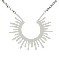 Stainless Steel Jewelry Necklace, 304 Stainless Steel, Vacuum Plating, for woman, more colors for choice, 27x25mm, Length:Approx 50 cm, Sold By PC