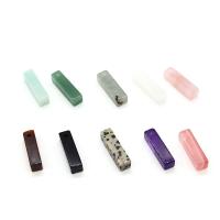 Gemstone Pendants Jewelry, Rectangle, DIY & different materials for choice, more colors for choice, 7-26mm, Sold By PC