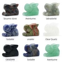 Piedras preciosas Decoración, Conejo, Tallado, diferentes materiales para la opción, más colores para la opción, 25-28x18mm, Vendido por UD