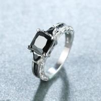 Rhinestone палец кольцо, цинковый сплав, разный размер для выбора & Женский & со стразами, серебряный, не содержит никель, свинец, продается PC