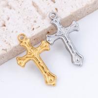 Stainless Steel Cross Pendants, 304 Stainless Steel, Vacuum Ion Plating, DIY, more colors for choice, 20x33mm, 3PCs/Bag, Sold By Bag