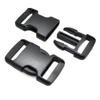 Kunststoff Tasche Verriegelung Schnalle, DIY, schwarz, 55x33x9.80mm, verkauft von PC