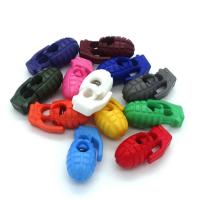 Plastic Spring Stopper Buckle, Grenade, DIY, more colors for choice, 31.50x17.50mm, Hole:Approx 5x6mm, Sold By PC