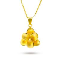 Collier en laiton, fleur, Plaqué d'or, bijoux de mode & pour femme, doré, protéger l'environnement, sans nickel, plomb et cadmium, 25mm, Longueur:50 cm, Vendu par PC