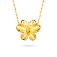 Collier en laiton, papillon, Placage de couleur d'or, bijoux de mode & pour femme, doré, protéger l'environnement, sans nickel, plomb et cadmium, Longueur:45 cm, Vendu par PC