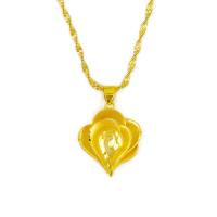 Brass Necklace Heart gold color plated fashion jewelry & for woman golden nickel lead & cadmium free Length 45 cm Sold By PC