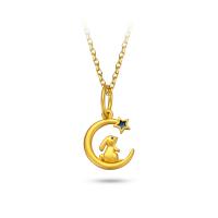 Brass Necklace Rabbit gold color plated fashion jewelry & for woman golden nickel lead & cadmium free Length 45 cm Sold By PC