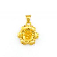 Brass Jewelry Pendants, Flower, gold color plated, DIY & for woman, golden, nickel, lead & cadmium free, 16x23mm, Sold By PC