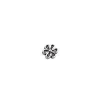 925 Sterling Silver Spacer Bead, Flower, plated, more colors for choice, 6x3.90mm, Sold By PC