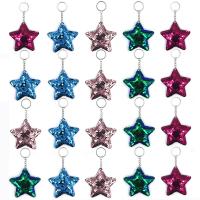 Bag Purse Charms Keyrings Keychains, PET, with Tibetan Style, Star, fashion jewelry & Unisex, more colors for choice, 80mm, Sold By PC