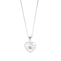 Thailand Sterling Silver Pendants Heart silver color plated for woman & with rhinestone Sold By Lot
