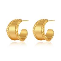 Brass Stud Earring, 18K gold plated, fashion jewelry & for woman, golden, nickel, lead & cadmium free, 27x10mm, Sold By Pair