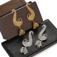 Fashion Fringe Earrings, Tibetan Style, plated, fashion jewelry & for woman, more colors for choice, 32x87mm, Sold By Pair