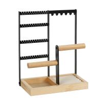 Multi Purpose Display, Iron, with Wood, durable & detachable, white and black, 225x120x280mm, Sold By PC