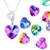Crystal Pendants, plated, DIY & different styles for choice, more colors for choice, 14x14mmu300114x14.6mm, 12PCs/Bag, Sold By Bag