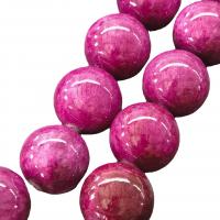Blassbraune Jade Perle, rund, Spritzlackierung, DIY & verschiedene Größen vorhanden, violett, verkauft per ca. 40 cm Strang