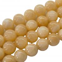 Pale Brown Jade Beads, Round, painted, DIY & different size for choice, Champagne, Sold Per Approx 40 cm Strand