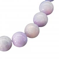 Jade Perlen, Blassbraune Jade, rund, Spritzlackierung, DIY & verschiedene Größen vorhanden, violett, verkauft per ca. 40 cm Strang