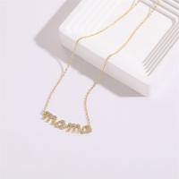 Cubic Zircon Micro Pave Brass Necklace, with 1.97 extender chain, Alphabet Letter, 14K gold plated, different styles for choice & micro pave cubic zirconia & for woman, golden, nickel, lead & cadmium free, Length:15.75 Inch, Sold By PC