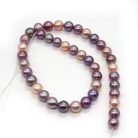 Perlas Redondas Freshwater, Perlas cultivadas de agua dulce, Esférico, Bricolaje, multicolor, 9-10mm, Vendido para aproximado 14.96 Inch Sarta