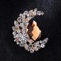 Kristall Brosch, Zink Alloy, med Kristall, mode smycken & för kvinna & med strass, nickel, bly och kadmium gratis, 43x52mm, Säljs av PC