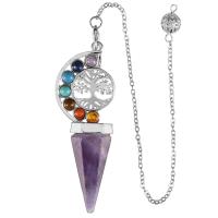 Zinc Alloy Pendulum with Gemstone nickel lead & cadmium free Length Approx 6.97 Inch Sold By PC