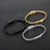 Bijoux bracelet en acier inoxydable, acier inoxydable 316L, Placage, bijoux de mode & pour homme, plus de couleurs à choisir, 5mm, Longueur:Environ 8.27 pouce, Vendu par PC