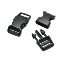 Plastic Release Buckle, DIY, black, 44.50x22.60x9mm, Sold By PC