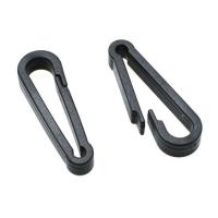 Plastic Zak Snap Hook Buckle, DIY, zwart, 27.80x8.80x4.50mm, Verkocht door PC