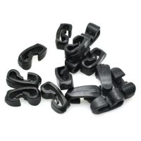 Plastic Zak Snap Hook Buckle, DIY, zwart, 20.50x8.10x8.30mm, Verkocht door PC