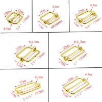 Iron Bag Adjust Buckle, gold color plated, DIY & different size for choice, golden, nickel, lead & cadmium free, Sold By PC