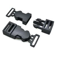 Plastic Release Buckle, DIY, black, 55.50x21.90x8.60mm, Sold By PC