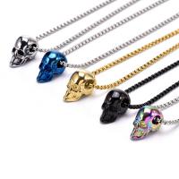 Titanium Steel Pendants, Skull, plated, more colors for choice, 25x13.50mm, Sold By PC