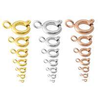 Stainless Steel Spring Ring Lukko, Ruostumaton teräs, päällystetty, Kestävän & muoti korut & erikokoisia valinnalle, enemmän värejä valinta, 5PC/laukku, Myymät laukku