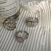 Cubique anneau en laiton Circonia Micro Pave, avec résine, Placage de couleur platine, réglable & pavé de micro zircon & pour femme, plus de couleurs à choisir, Taille:6-8, Vendu par PC