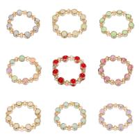 Crystal Bracelets, with Tibetan Style, fashion jewelry & for children, more colors for choice, Length:Approx 6-7 Inch, 10PCs/Lot, Sold By Lot