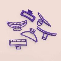 Hair Claw Clips, Resin, different styles for choice & for woman, purple, 105mm, 5PCs/Lot, Sold By Lot