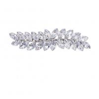 Hair Snap Clips Zinc Alloy plated micro pave cubic zirconia & for woman Sold By PC