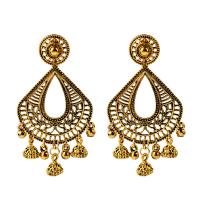 Tibetan Style Drop Earrings, gold color plated, fashion jewelry & for woman, more colors for choice, 70mm, Sold By Pair