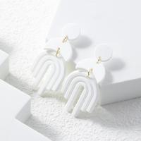 Acrylic Jewelry Earring plated fashion jewelry & for woman Sold By Pair