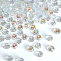 Rondelle Crystal perle, Staklene perle, s Lampwork, pozlaćen, Različit broj beads za izbor & možete DIY & različite veličine za izbor & faceted, više boja za izbor, Prodano By Okvir