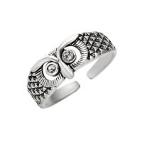 Zinc Alloy Finger Ring Owl plated Adjustable & fashion jewelry & Unisex 19mm Sold By PC