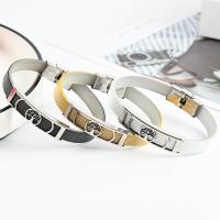 Stainless Steel Jewelry Bracelet, 304 Stainless Steel, with PVC Plastic, Galvanic plating, Unisex, more colors for choice, 10mm, Length:Approx 20.5 cm, Sold By PC