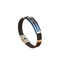 Bracelets en silicone, Acier inoxydable 304, avec silicone, Placage galvanique, unisexe, plus de couleurs à choisir, 10mm, Longueur:Environ 20.5 cm, Vendu par PC